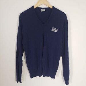 Vintage 80s Penn State Nittany Lions Navy Blue V-Neck Sweater Size L USA College
